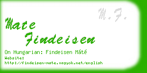 mate findeisen business card